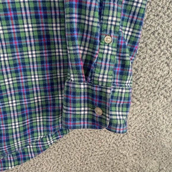 Vineyard Vines Shirt Mens Large Blue Plaid Slim Fit Whale Button Down Flannel - Picture 6 of 13